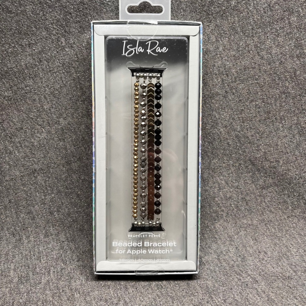 Isla‎ Rae Beaded Bracelet for Apple Watch 38mm 40mm 41mm Gold Silver Black